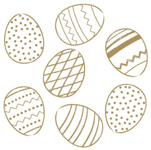 Duni servetten golden eggs 3-laags 33x33cm