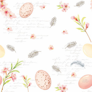 Duni servetten eggs and feathers 33x33 cm 20 stuks