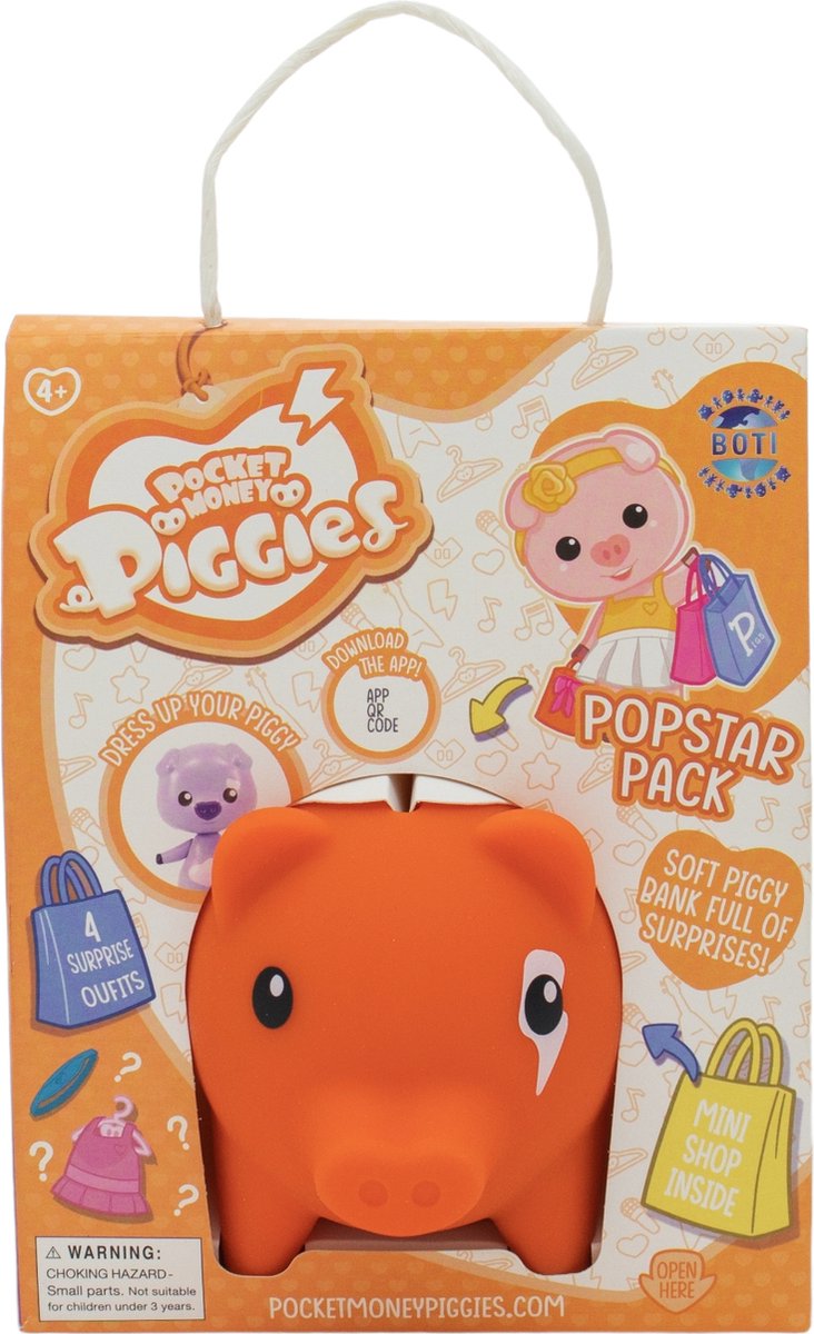 Afbeelding laden in galerijviewer, Pocket money piggies pockey money piggies speelfiguur met spaarpot - popstar pack
