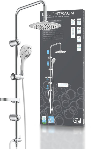 Eisl duschtraum hoofddouche set - chroom-wit