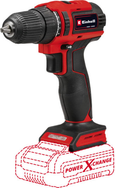 Einhell accu boor- schroefmachine te-cd 18 40 li bl solo - power x-change - 18 v li-ion - 40 nm - 0-350 0-1.450 t min - 10 mm snelspanboorkop - koolborstelloze motor - excl. accu en lader
