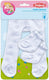 Heless poppenmaillot en sokken polyester wit zilver 28-35 cm