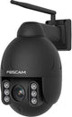 Foscam sd4 beveiligingscamera buiten – 4mp ptz ip camera – 4x optische zoom – dual-band wifi – 2-weg audio – nachtzicht 50m – persoonsdetectie – ip66 – alexa google assistant – zwart