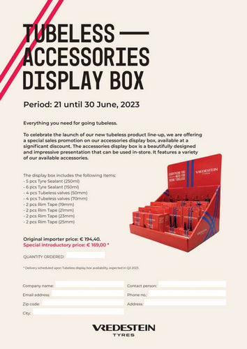 Vredestein display vr tubeless accessoires