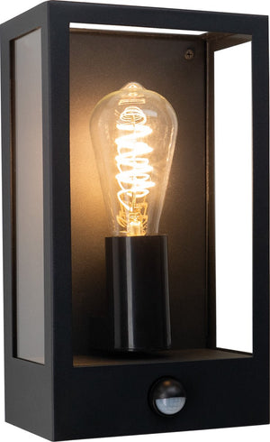 Eglo alamonte wandlamp buiten - e27 - 29,5 cm - zwart - sensor - ip44