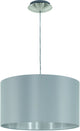 Eglo maserlo - hanglamp - 1 lichts - ø38 cm - stof - grijs, zilver