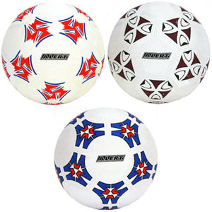 Alert sport voetbal rublatex (maat 5 360-380 gr) assorti | 5 stuks