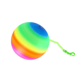Load image into Gallery viewer, Regenboogbal met koord | 4 stuks
