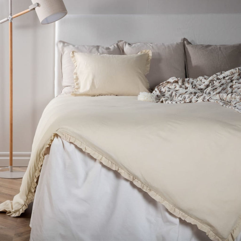 Load image into Gallery viewer, Venture home dekbedovertrek lias 200x150 cm katoen beige
