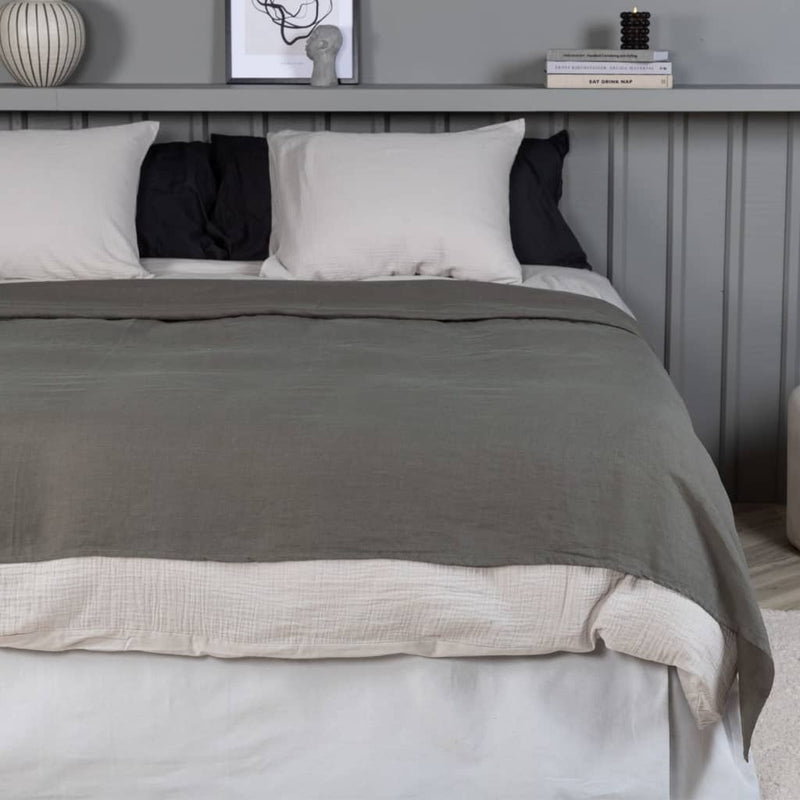 Load image into Gallery viewer, Venture home bedsprei milo 260x260 cm polyester grijs
