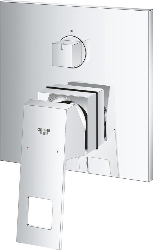 Grohe eurocube inbouw douchekraan - opbouwdeel - 3weg omstelling - met bad optie - chroom