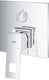 Grohe eurocube inbouw douchekraan - opbouwdeel - 3weg omstelling - met bad optie - chroom
