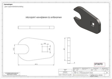 Unbranded grs bit crowfoot steeksleutel 3 8 17mm