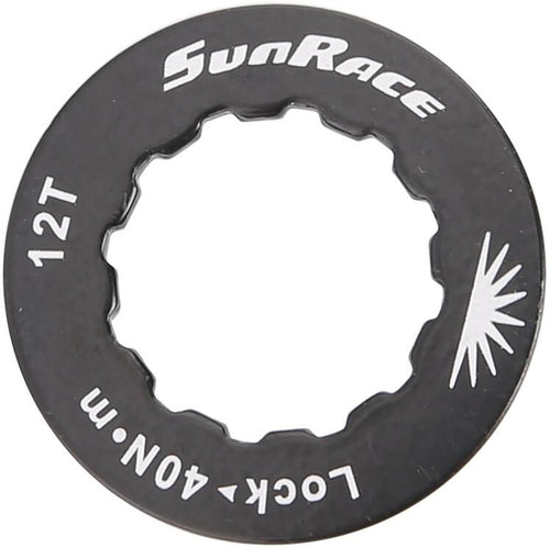 Sunrace lockring lockring alu, black,f.12t.