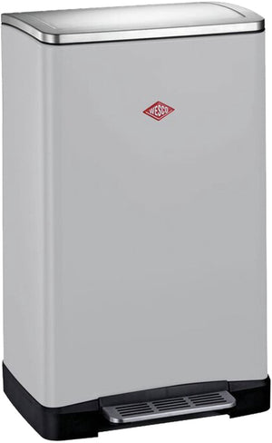 Wesco big double boy afvalscheider | 36 liter | duo pedaalemmer (2x18 liter) | metaal - cool grey matt | prullenbak