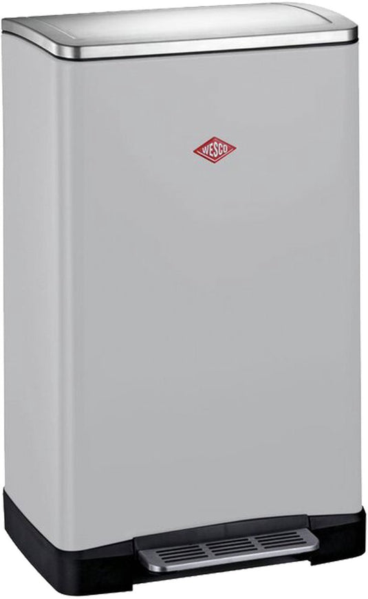 Wesco big double boy afvalscheider | 36 liter | duo pedaalemmer (2x18 liter) | metaal - cool grey matt | prullenbak
