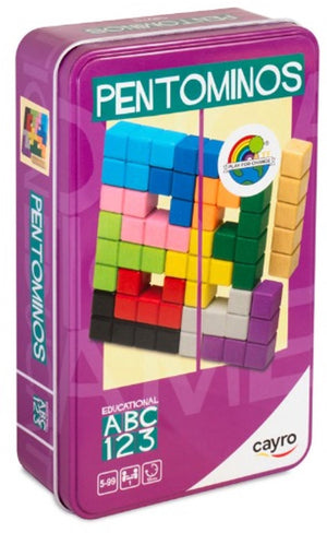 Geronimo games pentominos metal box - - cayro - travel spel - van 6 jaar oud