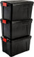 Iris store-it-all opbergbox - 60l - kunststof - zwart - set van 3