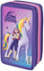 Undercover etui unicorn academy paars - 3 vakken gevuld schoolset.