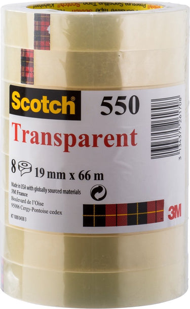 Scotch ® transparante tape, toren, 19 mm x 66 m, 8 rollen pak