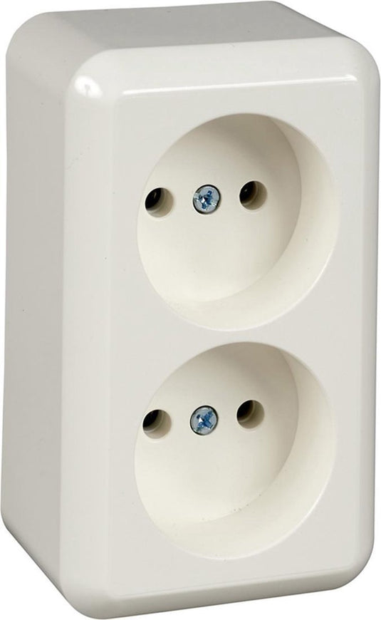 Schneider electric stopcontact - opbouw - 2v - polarwit - contura - - 395904