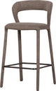 Woood noble barstoel - geweven stof - taupe - 95x48x52