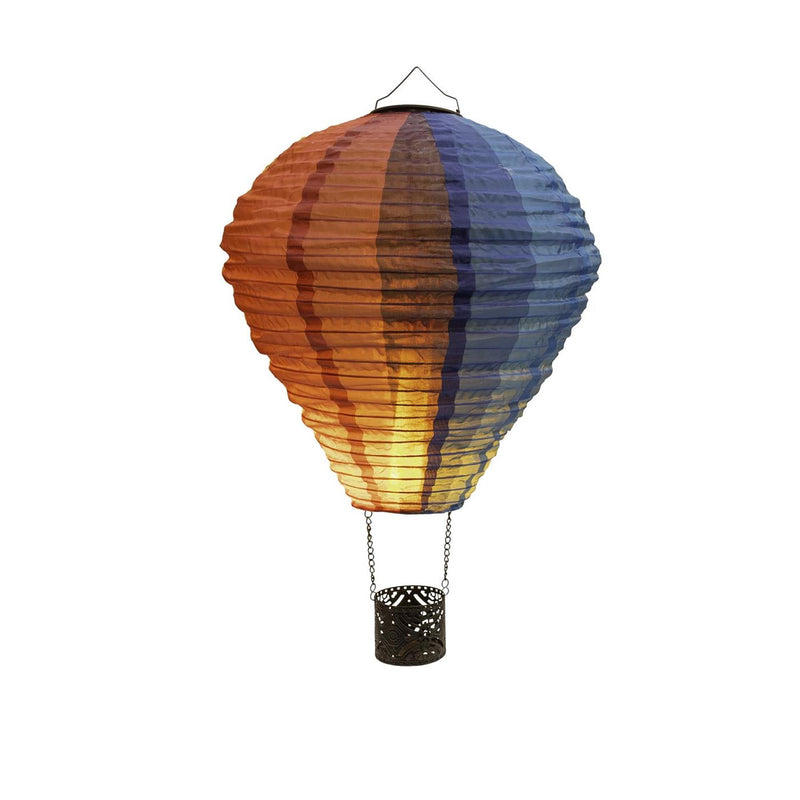 Laden Sie das Bild in Galerie -Viewer, Anna's collection solar luchtballon nylon met vlameffect 22led 29x58cm
