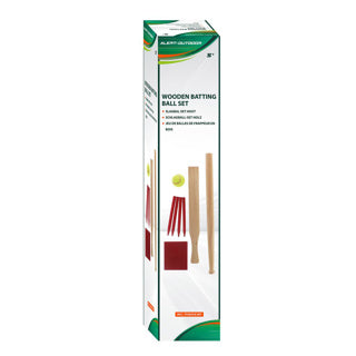 Alert outdoor slagbal set hout met handig opbergnet