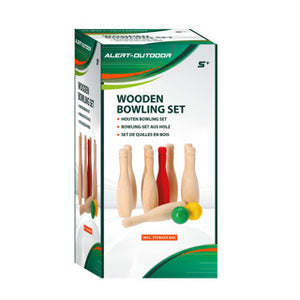 Alert outdoor houten bowling set