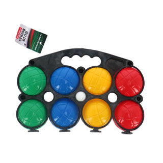 Alert outdoor jeu de boules set kunststof 8 ballen