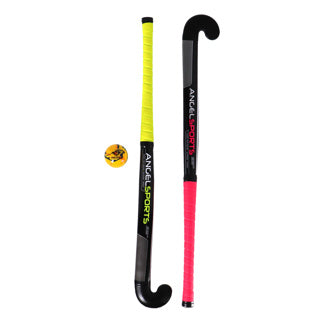 Angel sports hockeyset roze en geel 33''