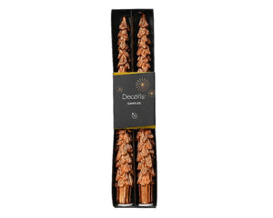 Decoris dinerkaars kerstboomvorm parafine koper dia2,2x25cm