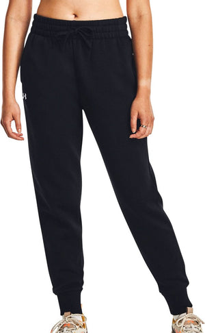 Under armour ua rival fleece jogger dames sportbroek - zwart - wit