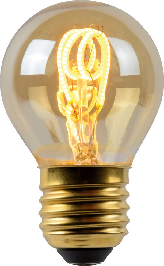 Lucide g45 - filament lamp - ø 4,5 cm - led dimbaar - e27 - 1x3w 2200k - amber
