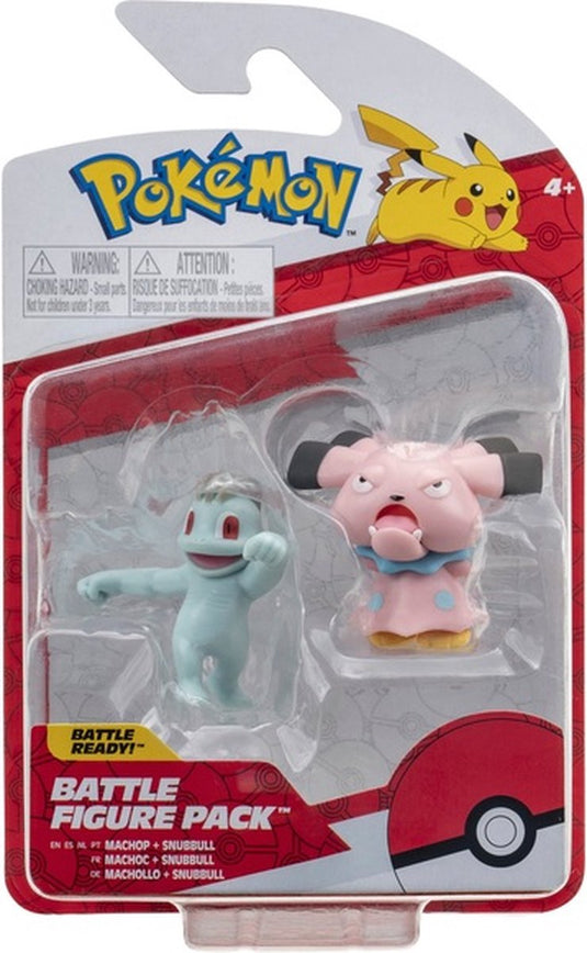 Pokémon battle figure pack machop snubbull - 5 cm groot - spaar ze allemaal