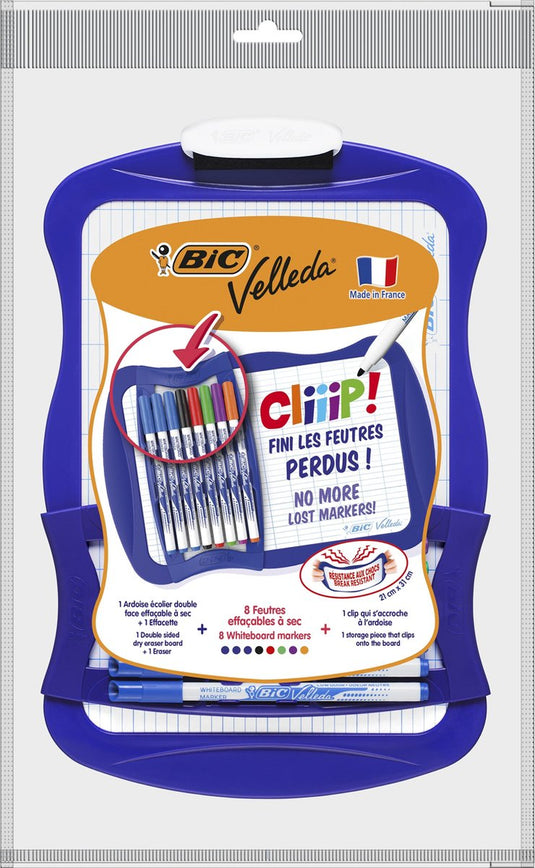 Bic velleda whiteboard met 8 markers