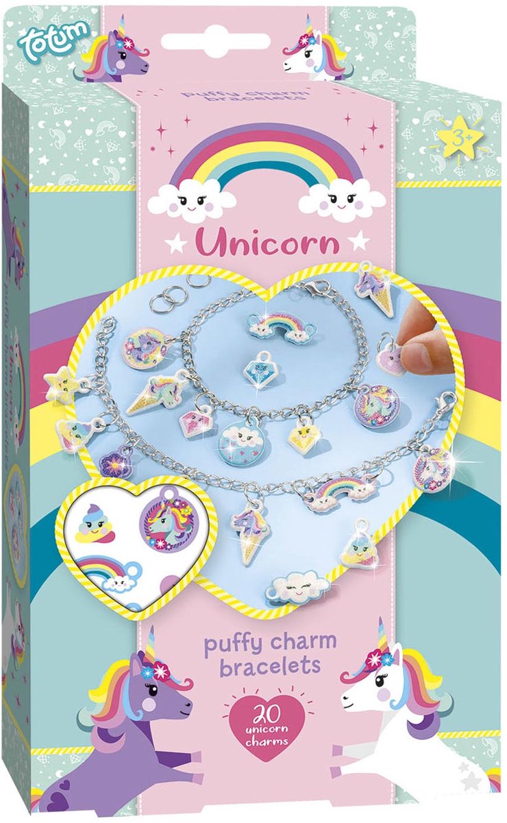 Afbeelding laden in galerijviewer, Totum eenhoorn - puffy bedelarmbandjes

