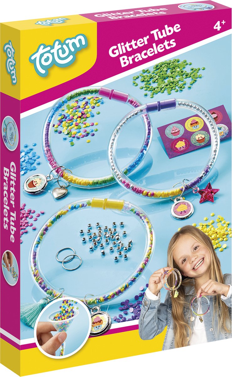 Laden Sie das Bild in Galerie -Viewer, Totum vulbare armbandjes maken - knutselset speelgoed meisjes vanaf 4 jaar - buisarmbandjes vullen met meer dan 2400 steentjes in vrolijke kleuren - tube bracelets
