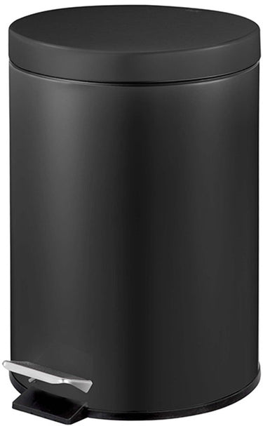 V-part - pedaalemmer 5 liter - steel - zwart - prullenbak