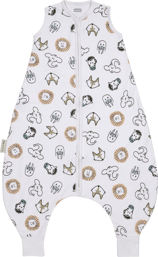 Meyco baby animal baby zomer slaapoverall jumper - multicolour - 92cm - 0.5 tog