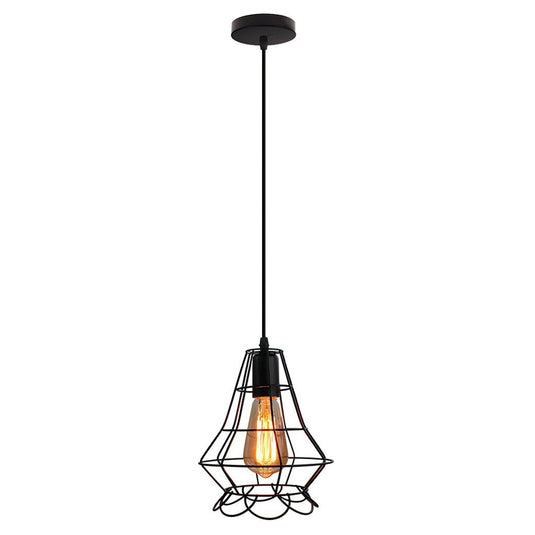 Homestyle pro mk012-b industriële hanglamp 19x22 cm zwart metaal