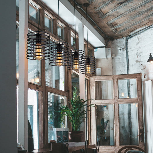 Homestyle pro mk014-b industriële hanglamp 16x19 cm zwart metaal