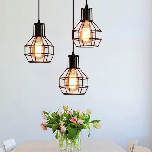 Homestyle pro mk021-b industriële hanglampen zwart metaal