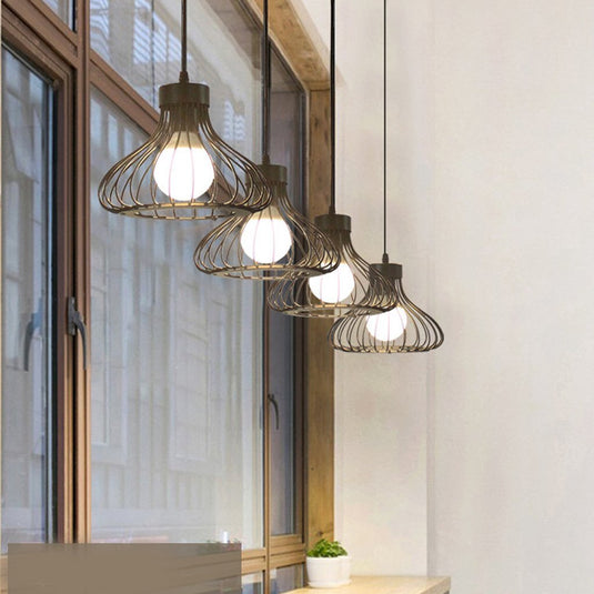 Homestyle pro mk013-b industriële hanglamp 23x20 cm zwart metaal