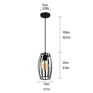 Homestyle Pro Homestyle MK011-B Industriële Hanglamp 14x23 cm Zwart Metaal