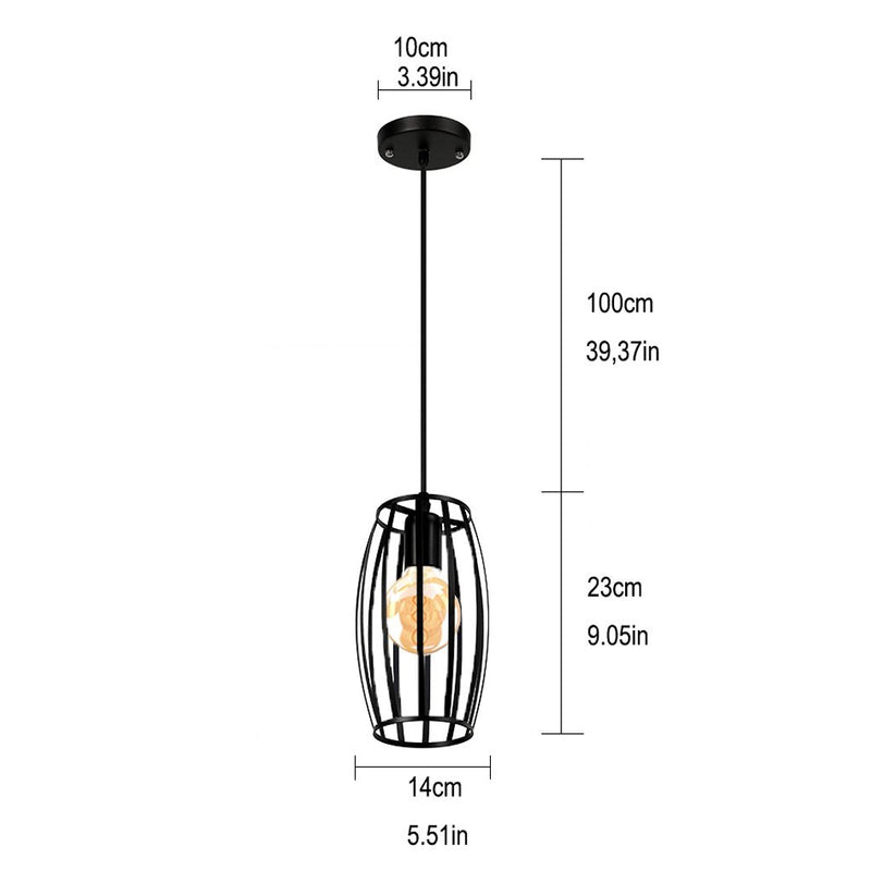 Load image into Gallery viewer, Homestyle Pro Homestyle MK011-B Industriële Hanglamp 14x23 cm Zwart Metaal
