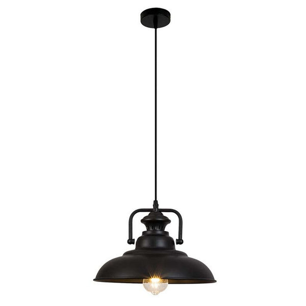 Homestyle pro homestyle mk103-bb industriële hanglamp 38x21 cm zwart metaal