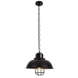 Homestyle pro mk107-bb industriële hanglamp 33x26 cm zwart metaal