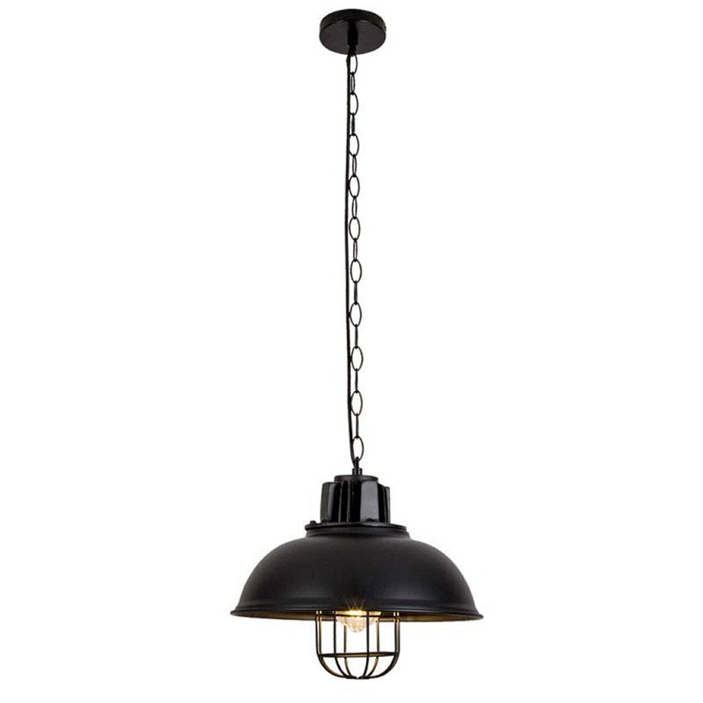 Homestyle pro homestyle mk107-bb industriële hanglamp 33x26 cm zwart metaal