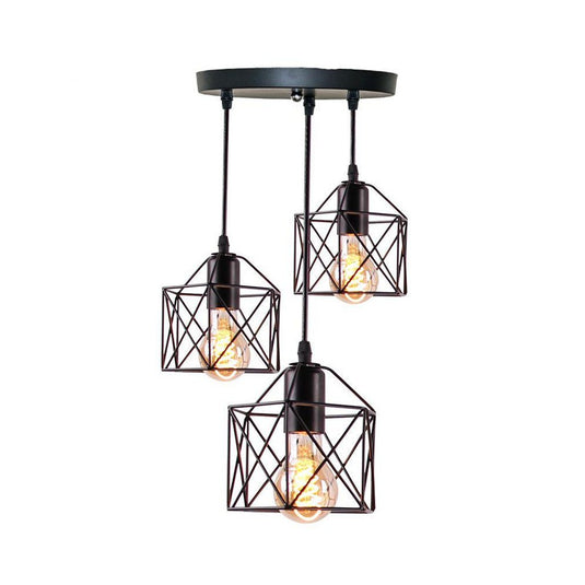 Homestyle pro mk019-b industriële hanglampen zwart metaal